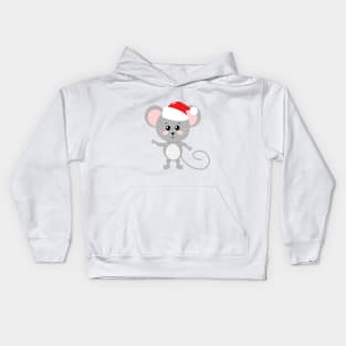 Funny christmas mouse Kids Hoodie